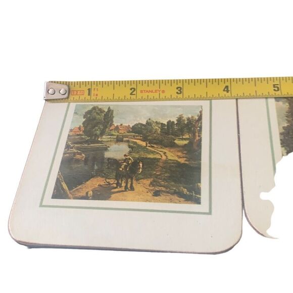 Vintage Clover Leaf Set of 6 Table Mats Coasters Constable Prints With Box - Picture 10 of 15